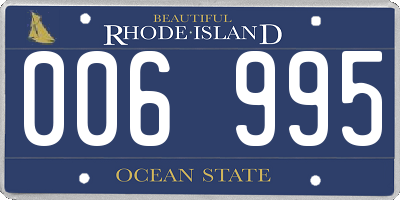 RI license plate 006995