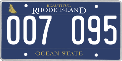 RI license plate 007095