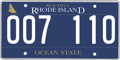 RI license plate 007110