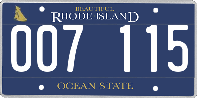 RI license plate 007115