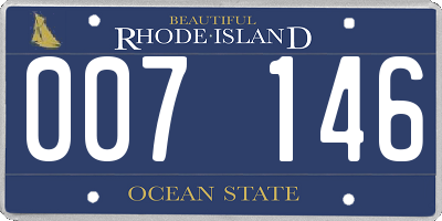RI license plate 007146