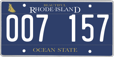 RI license plate 007157