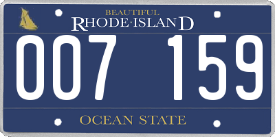 RI license plate 007159