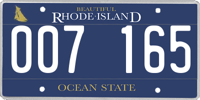 RI license plate 007165