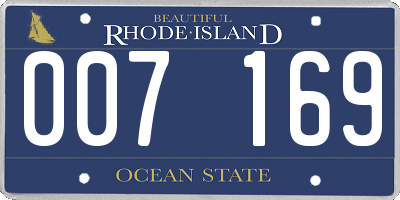 RI license plate 007169