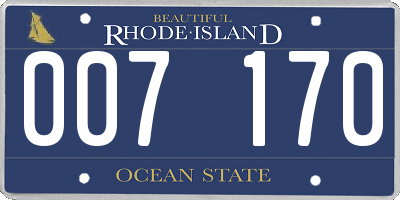 RI license plate 007170