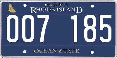 RI license plate 007185