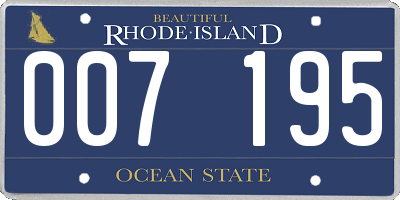 RI license plate 007195