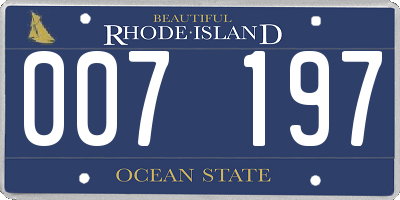 RI license plate 007197