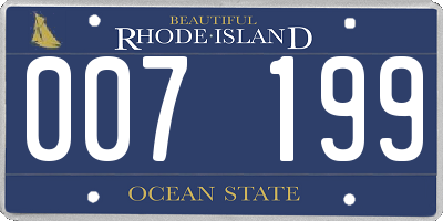 RI license plate 007199