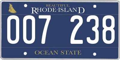 RI license plate 007238