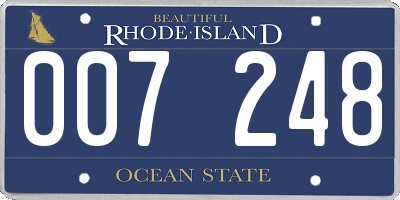 RI license plate 007248