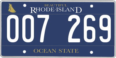 RI license plate 007269