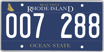 RI license plate 007288
