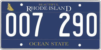 RI license plate 007290