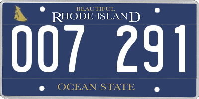 RI license plate 007291