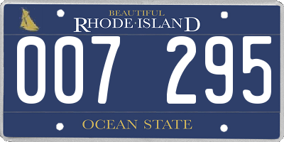 RI license plate 007295