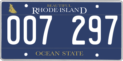 RI license plate 007297