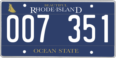 RI license plate 007351
