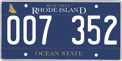 RI license plate 007352