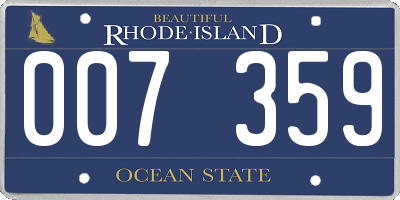 RI license plate 007359