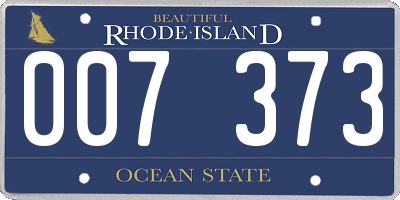 RI license plate 007373