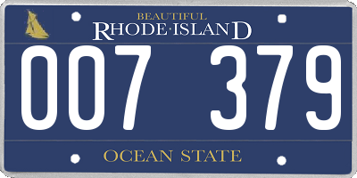 RI license plate 007379