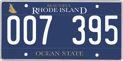 RI license plate 007395