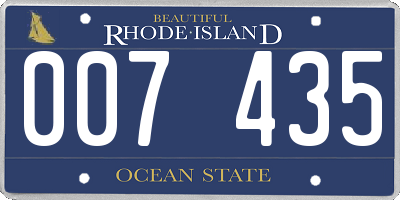 RI license plate 007435