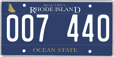 RI license plate 007440