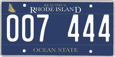 RI license plate 007444