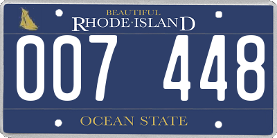 RI license plate 007448