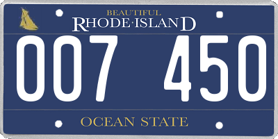 RI license plate 007450