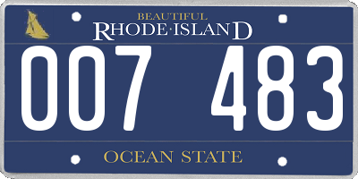 RI license plate 007483