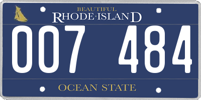 RI license plate 007484