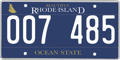 RI license plate 007485