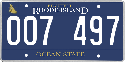 RI license plate 007497