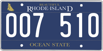 RI license plate 007510