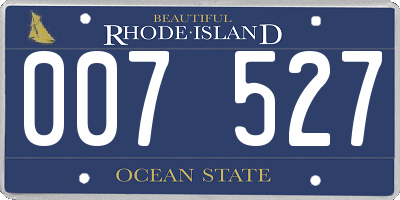 RI license plate 007527