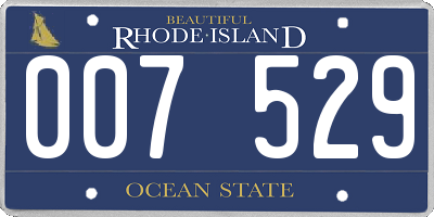 RI license plate 007529