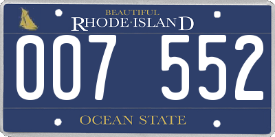 RI license plate 007552