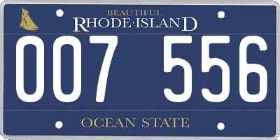 RI license plate 007556