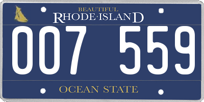 RI license plate 007559