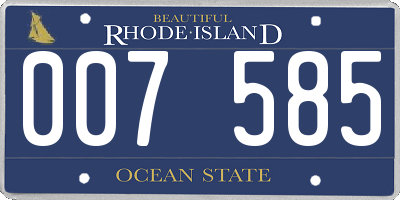 RI license plate 007585