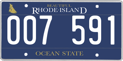 RI license plate 007591