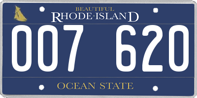 RI license plate 007620