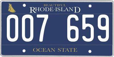 RI license plate 007659