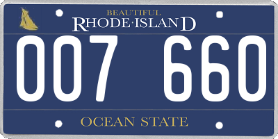 RI license plate 007660