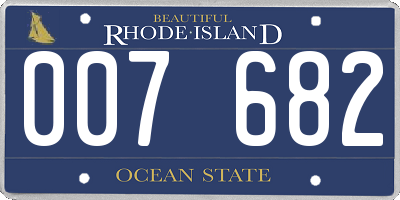 RI license plate 007682