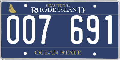 RI license plate 007691